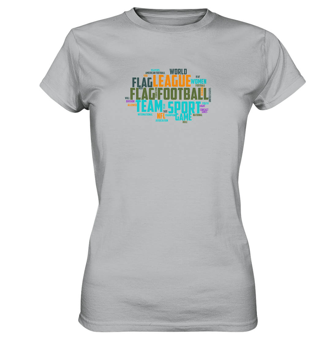 Flag Football Word Bubble - Ladies Premium Shirt