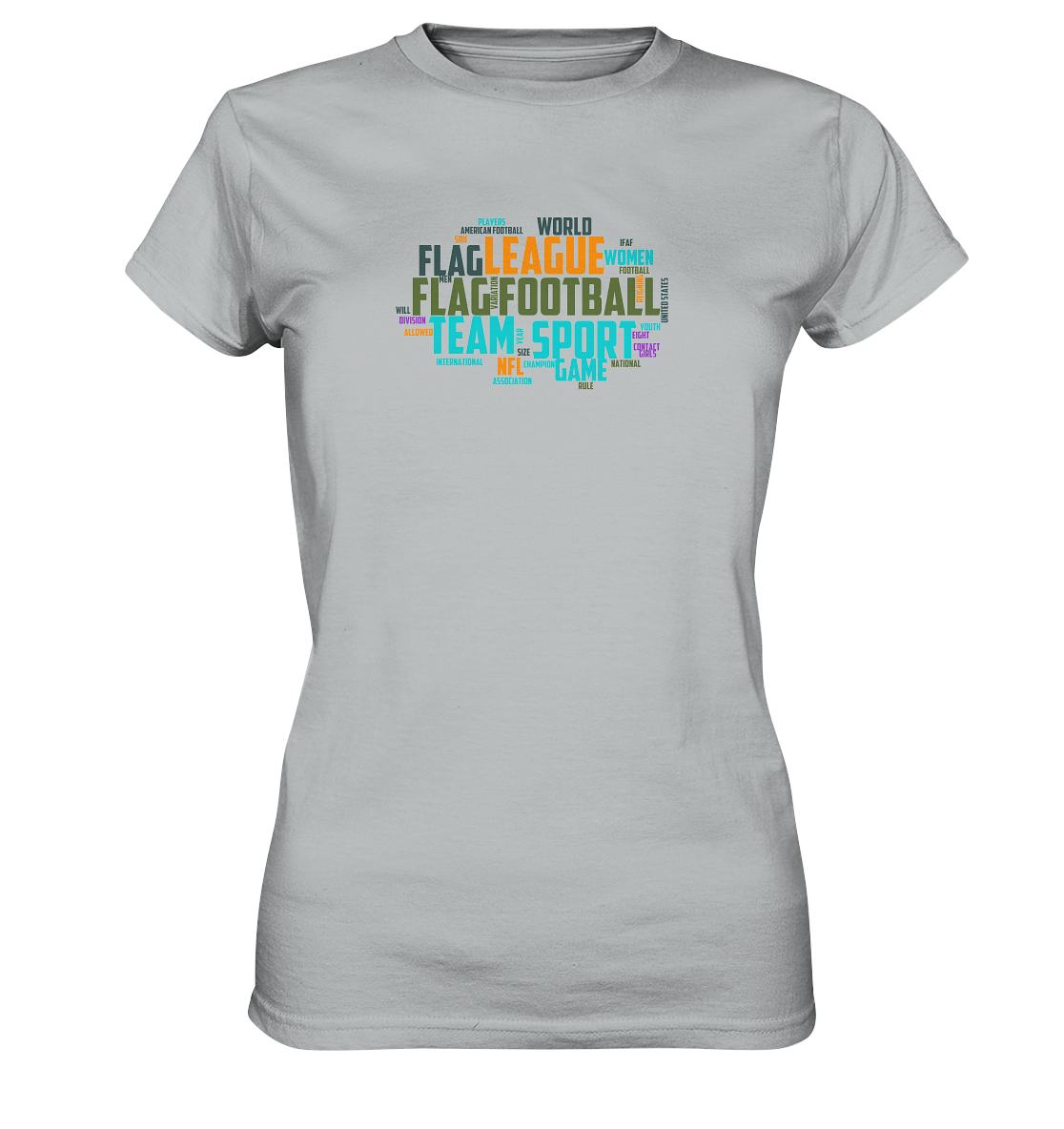 Flag Football Word Bubble - Ladies Premium Shirt