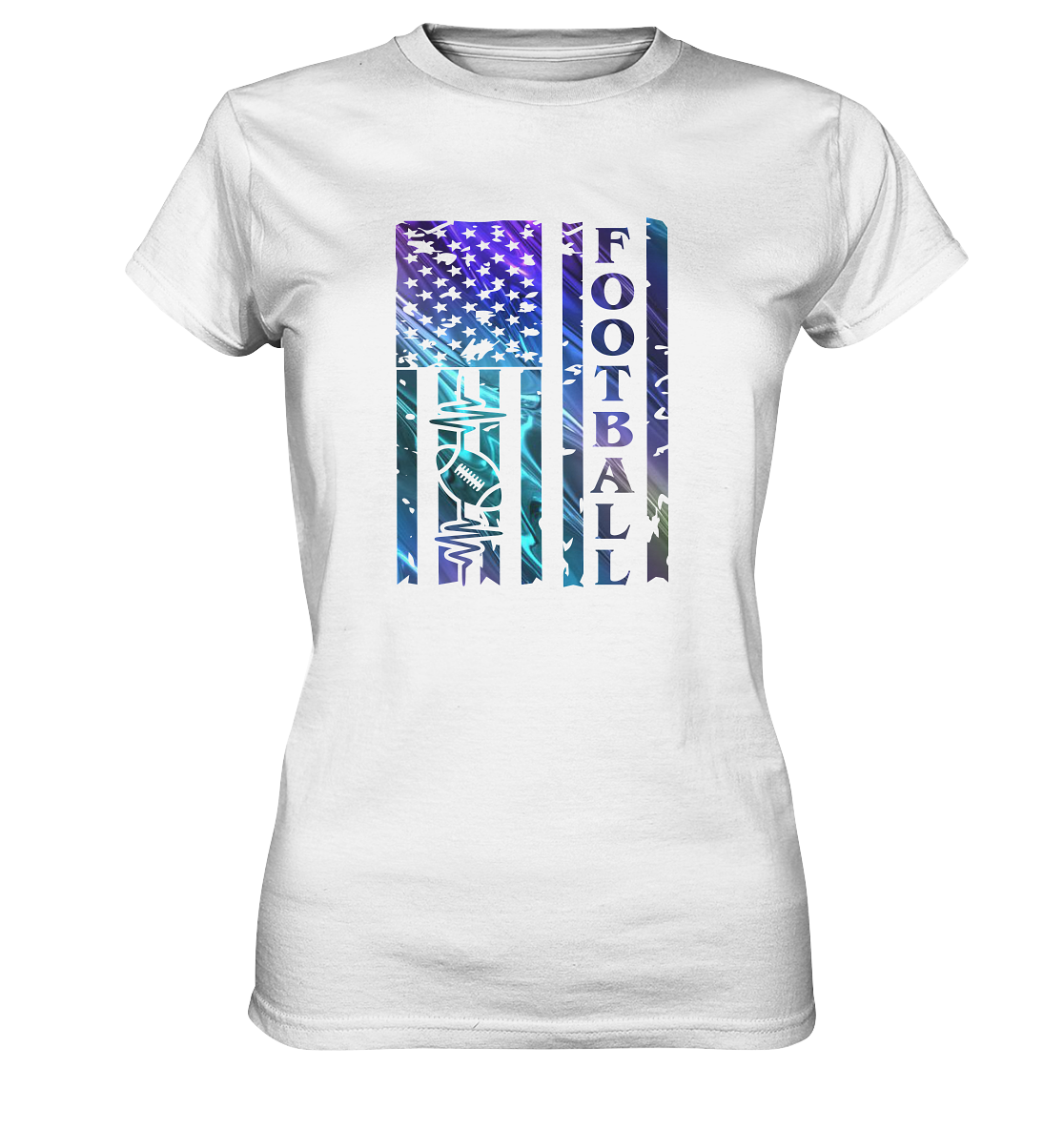 USA Football Flag  - Ladies Premium Shirt