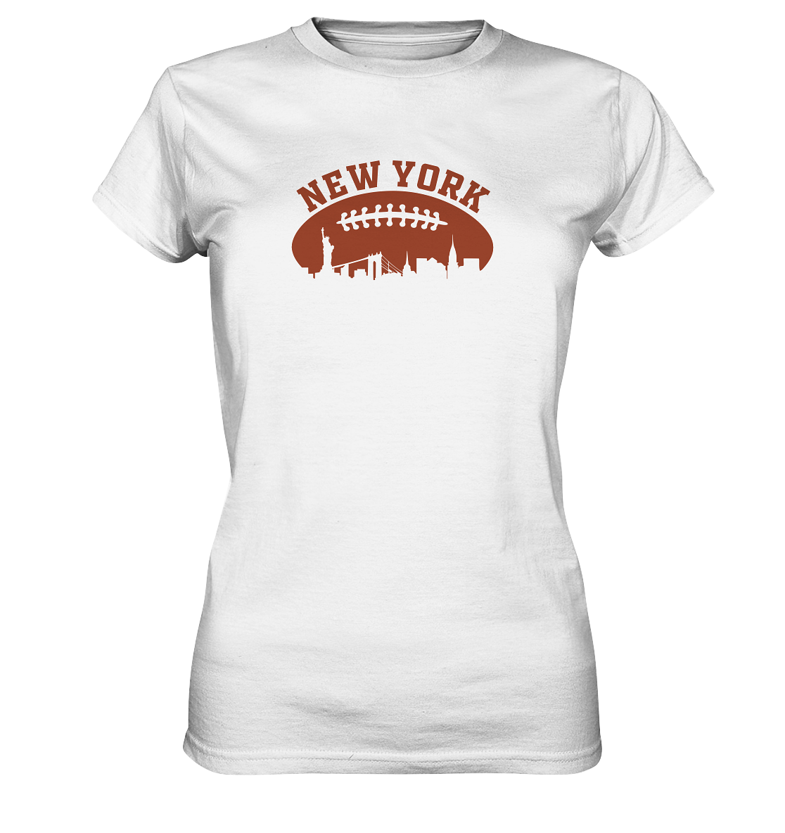 New York Football Silhoutte  - Ladies Premium Shirt