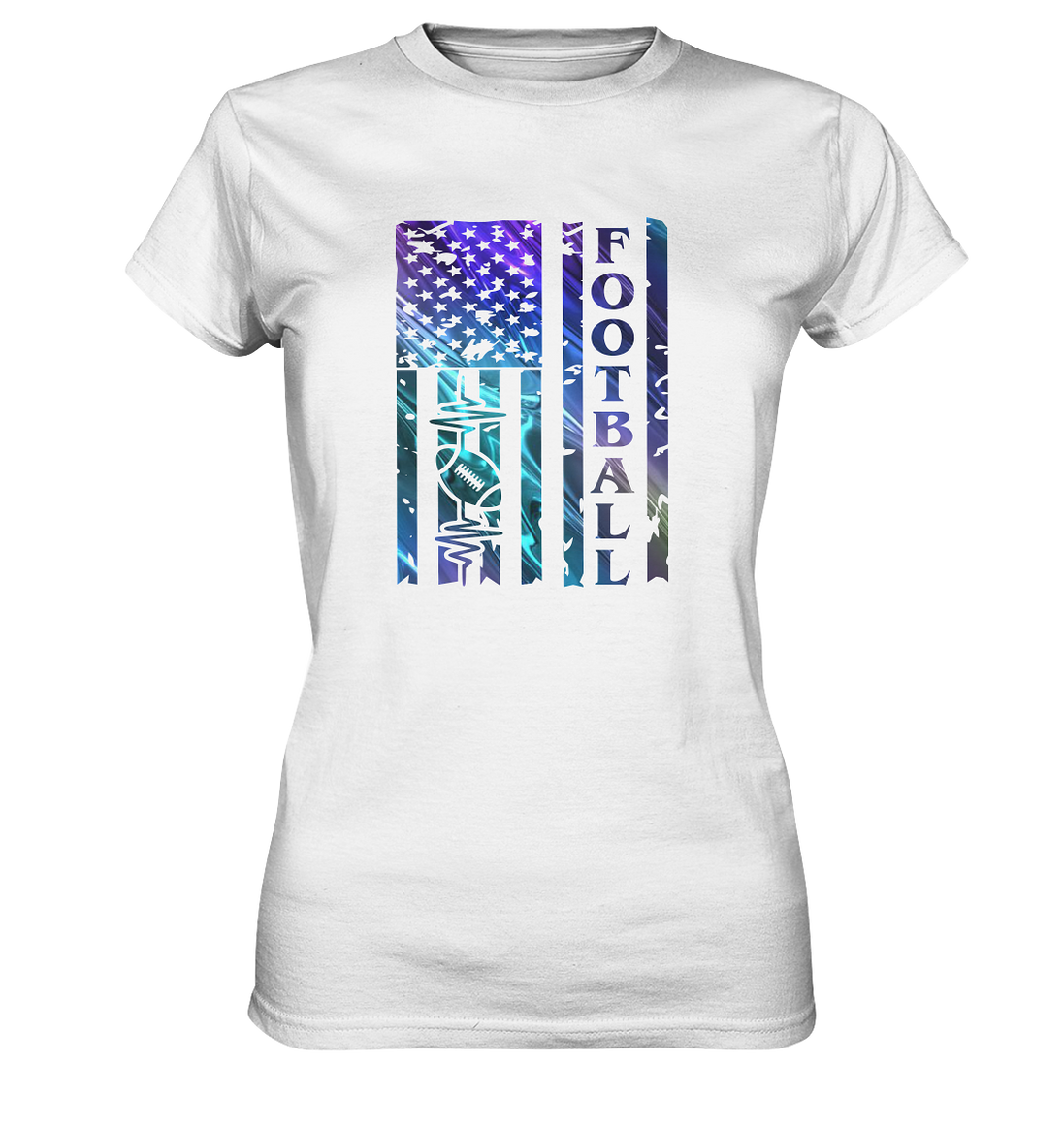 USA Football Flag  - Ladies Premium Shirt