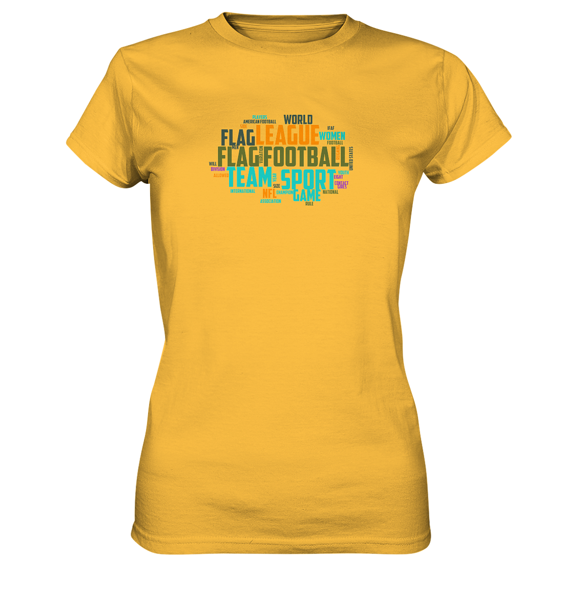 Flag Football Word Bubble - Ladies Premium Shirt