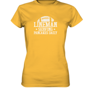 Lineman Serving Pancakes - Ladies Premium Shirt