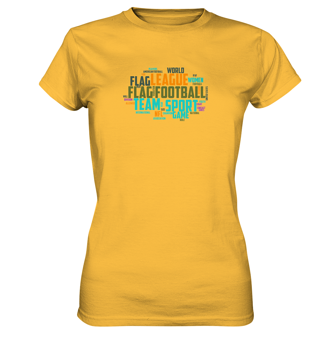 Flag Football Word Bubble - Ladies Premium Shirt