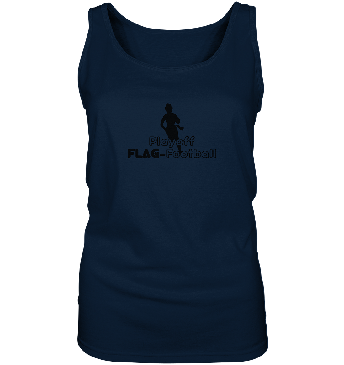 Playoff Flag Football Women Black - Ladies Tank Top