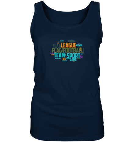 Flag Football Word Bubble - Ladies Tank-Top