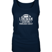 Lineman Serving Pancakes - Ladies Tank-Top