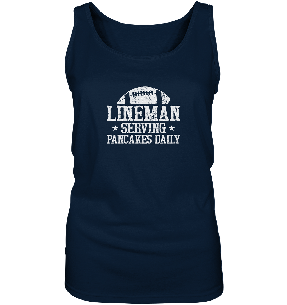 Lineman Serving Pancakes - Ladies Tank-Top