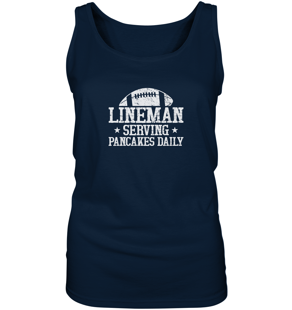 Lineman Serving Pancakes - Ladies Tank-Top