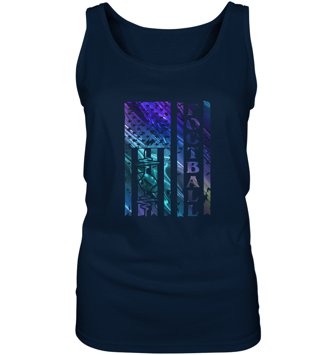 USA Football Flag  - Ladies Tank-Top