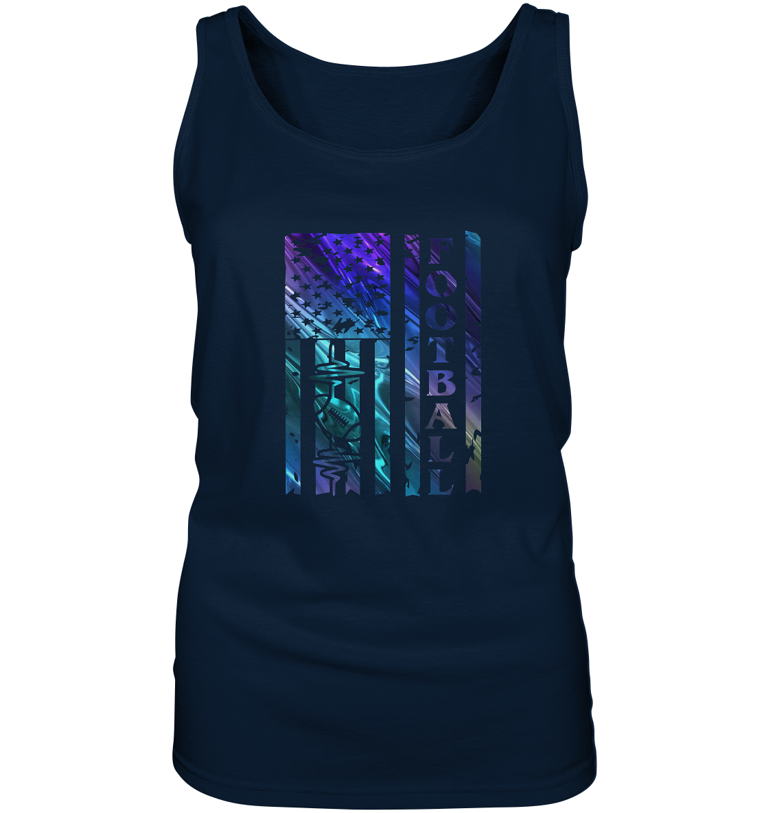USA Football Flag  - Ladies Tank-Top