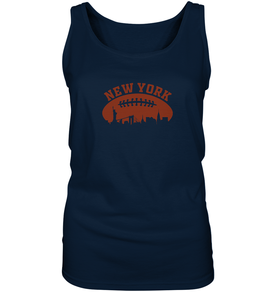 New York Football Silhoutte  - Ladies Tank-Top