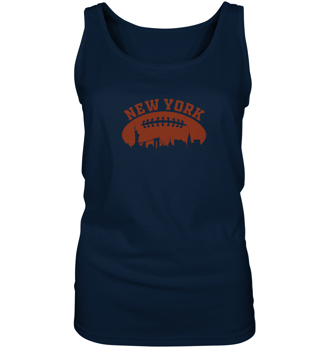 New York Football Silhoutte  - Ladies Tank-Top