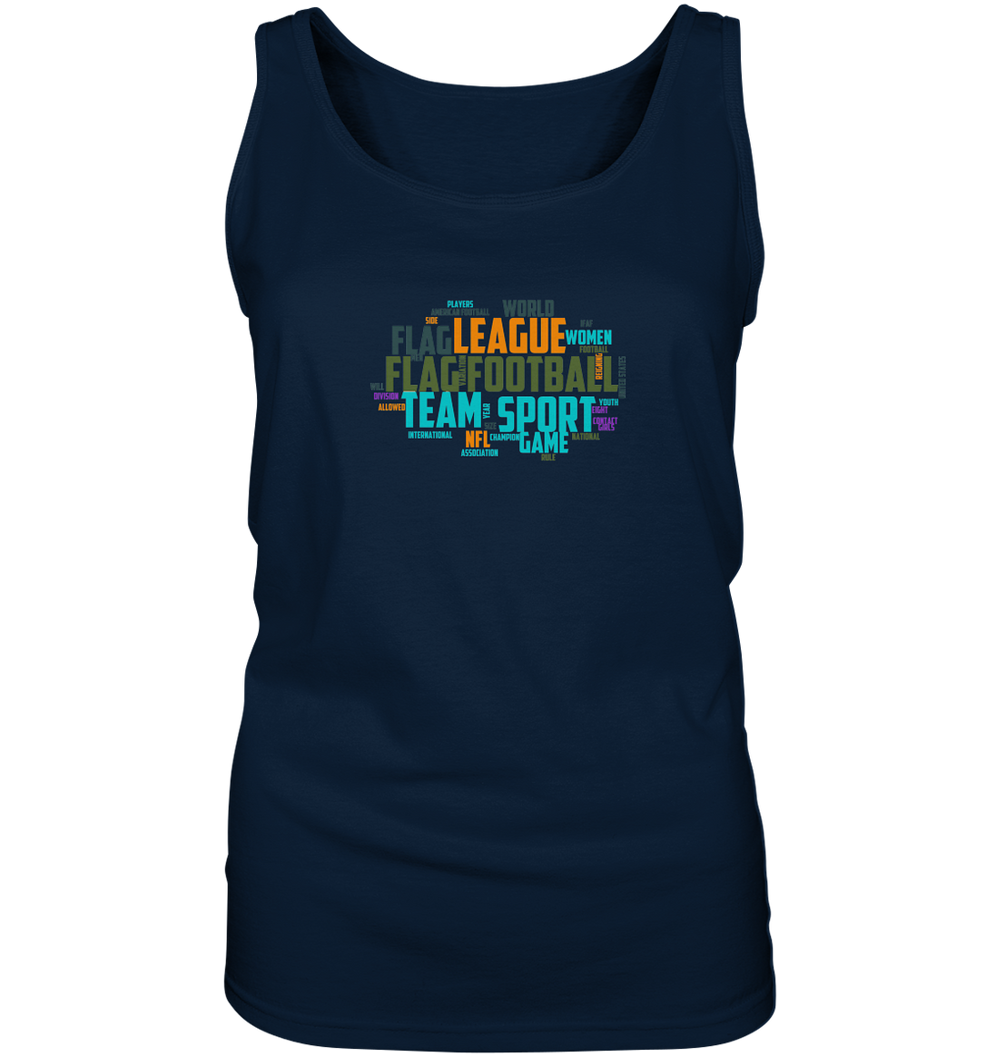 Flag Football Word Bubble - Women's Tank Top