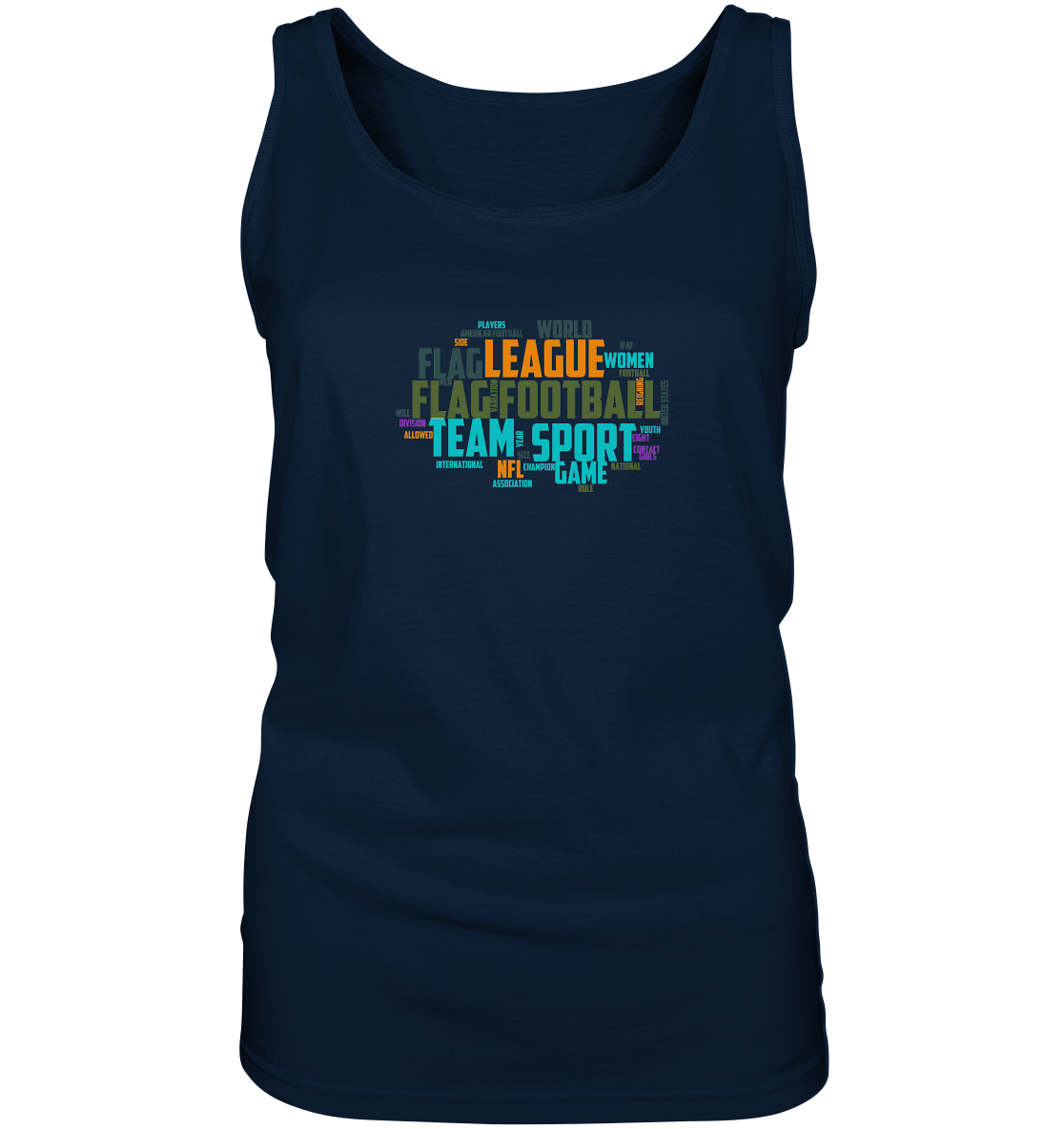 Flag Football Word Bubble - Women's Tank Top