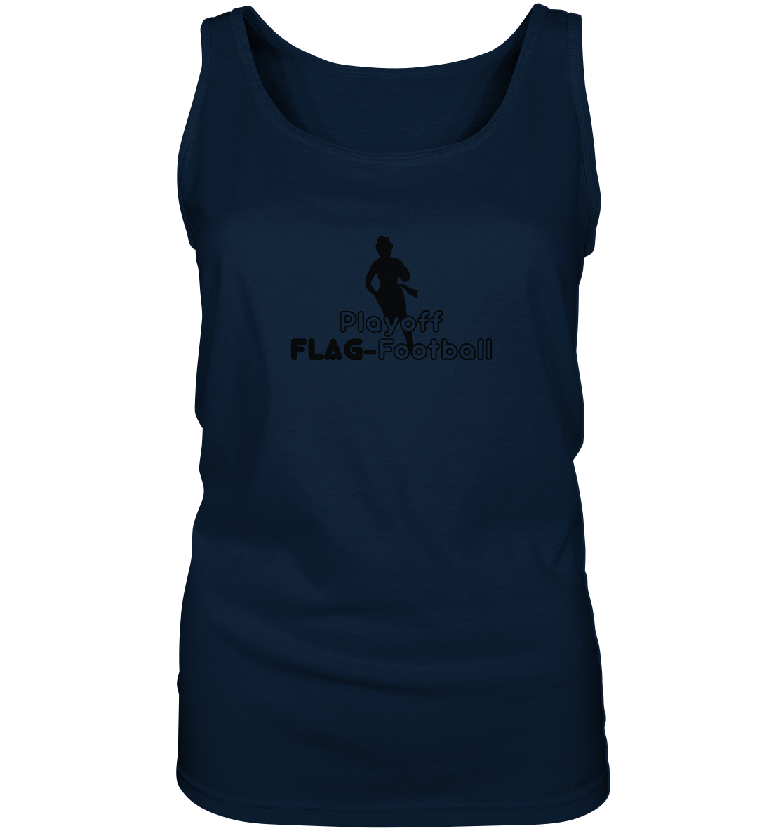 Playoff Flag Football Women Black - Ladies Tank Top