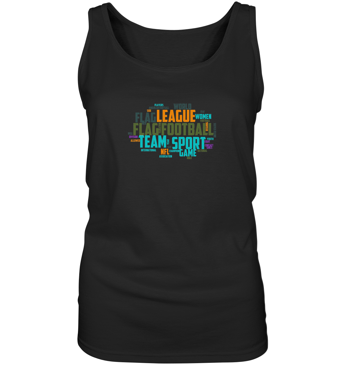 Flag Football Word Bubble - Women's Tank Top