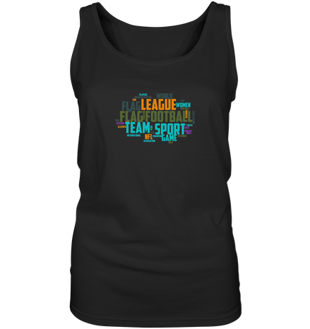 Flag Football Word Bubble - Ladies Tank-Top