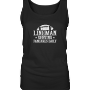 Lineman Serving Pancakes - Ladies Tank-Top