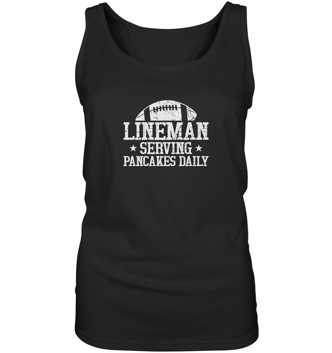 Lineman Serving Pancakes - Ladies Tank-Top