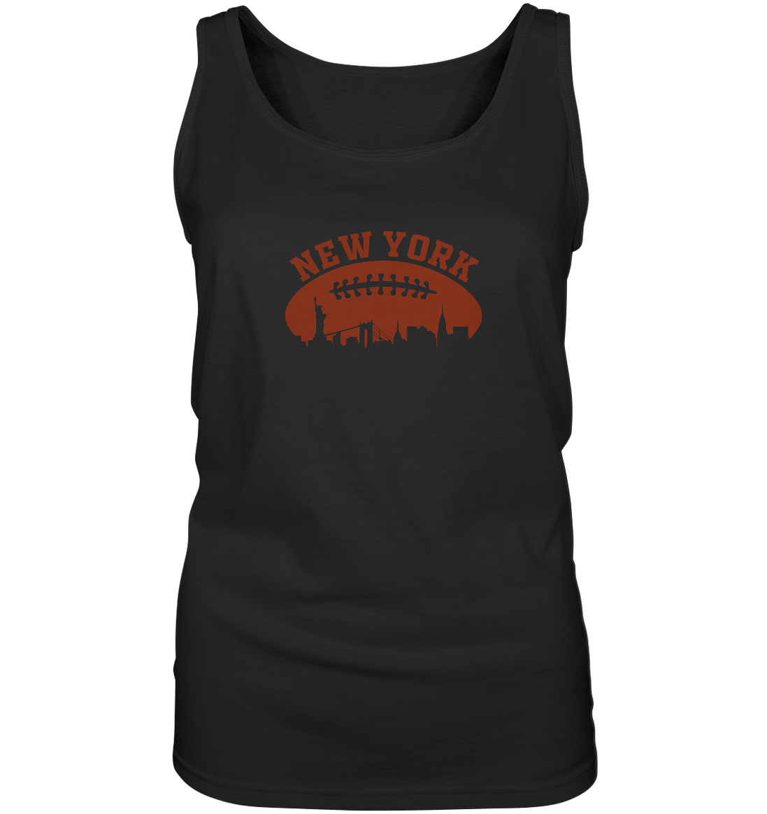 New York Football Silhoutte  - Ladies Tank-Top