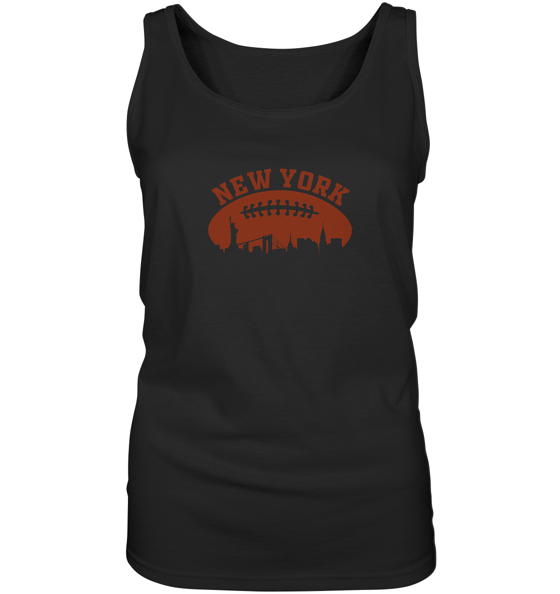 New York Football Silhoutte  - Ladies Tank-Top