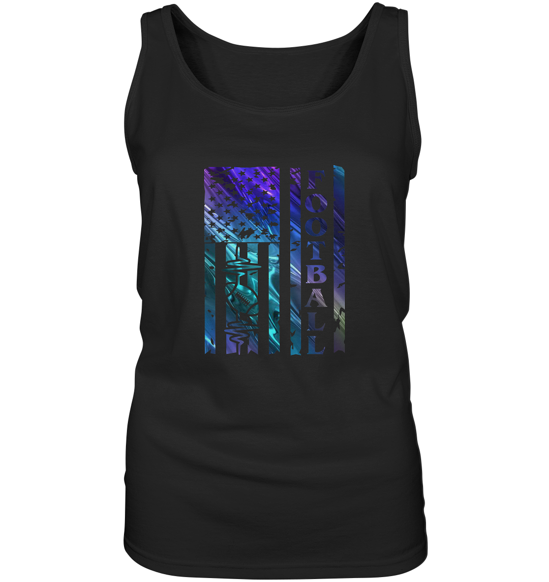 USA Football Flag  - Ladies Tank-Top