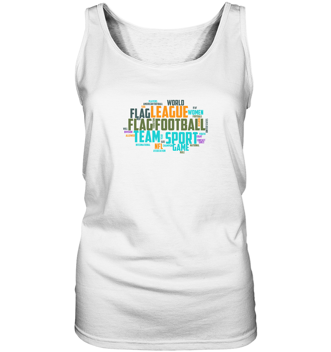 Flag Football Word Bubble - Women's Tank Top