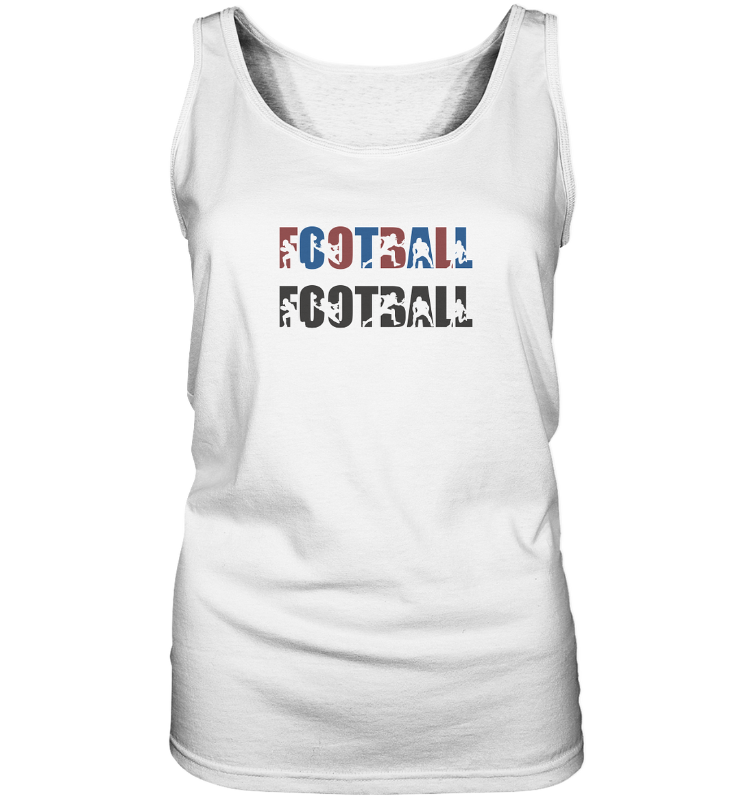 Football Silhouette - Ladies Tank-Top