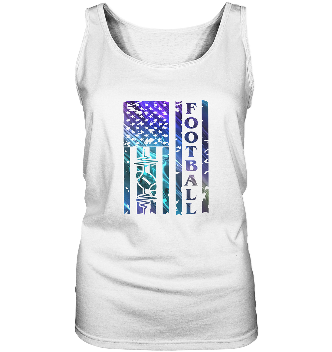 USA Football Flag  - Ladies Tank-Top