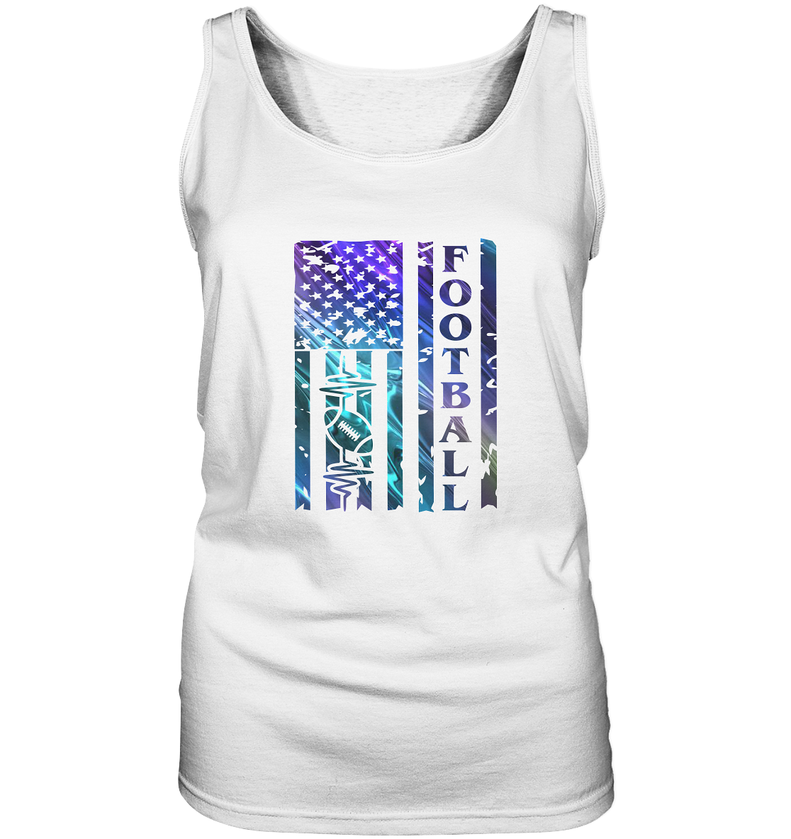 USA Football Flag  - Ladies Tank-Top
