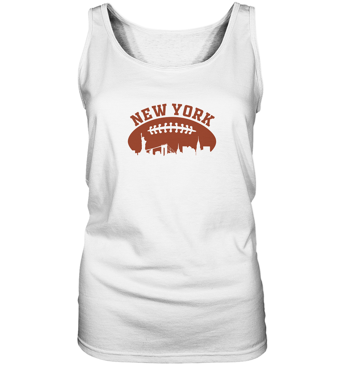 New York Football Silhoutte  - Ladies Tank-Top