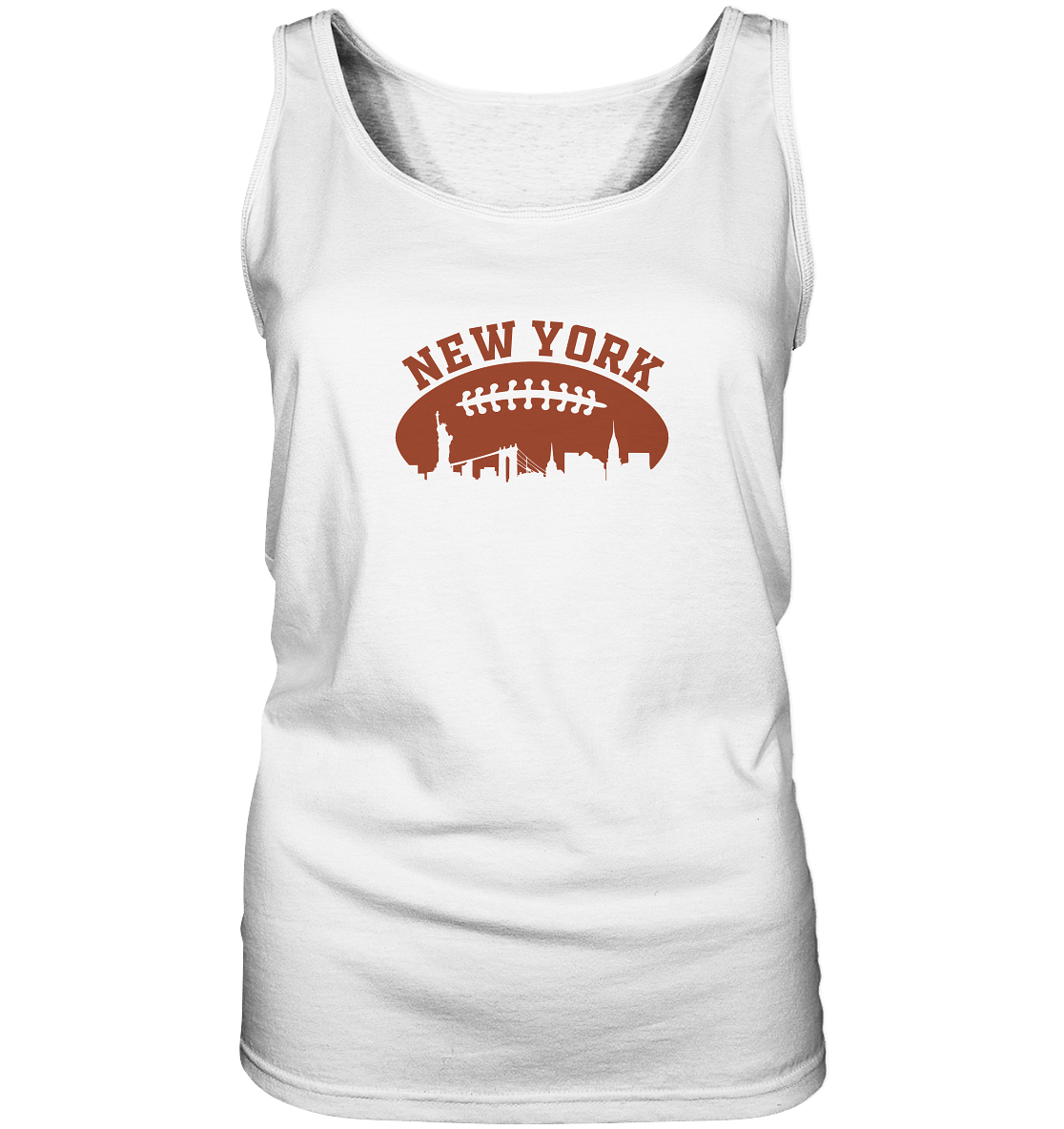 New York Football Silhoutte  - Ladies Tank-Top