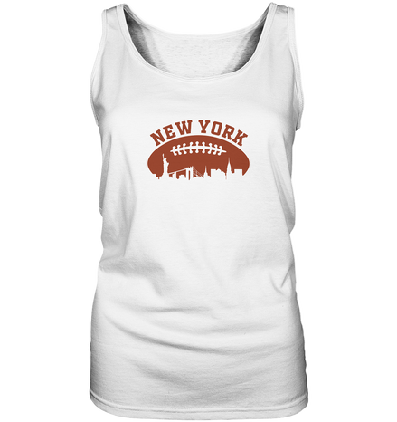 New York Football Silhoutte  - Ladies Tank-Top
