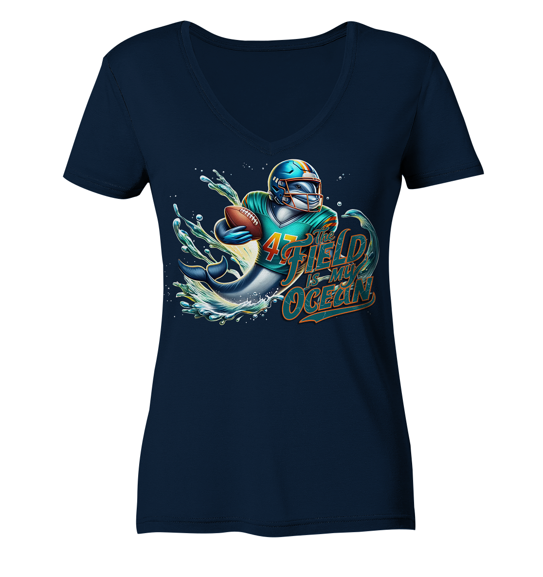 Dolphin - Women's V-Neck Shirt
