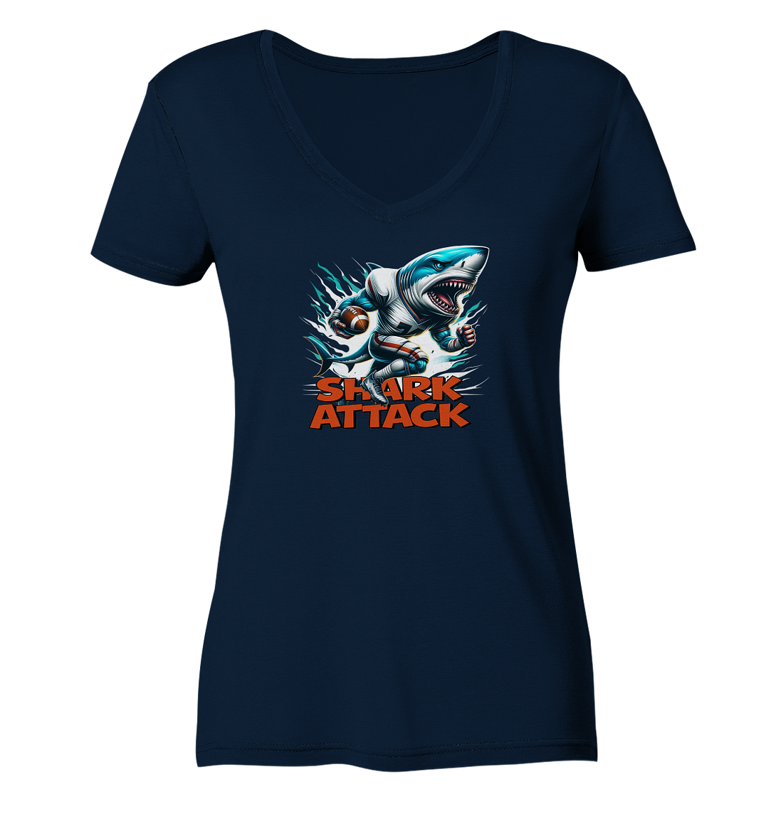 Shark Attack - Ladies V-Neck Shirt