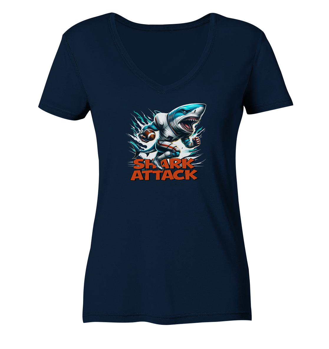 Shark Attack - Ladies V-Neck Shirt