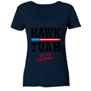 Hawk Tuah - Women's V-Neck Shirt