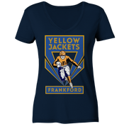 Frankford Yellow Jackets 2 - Ladies V-Neck Shirt