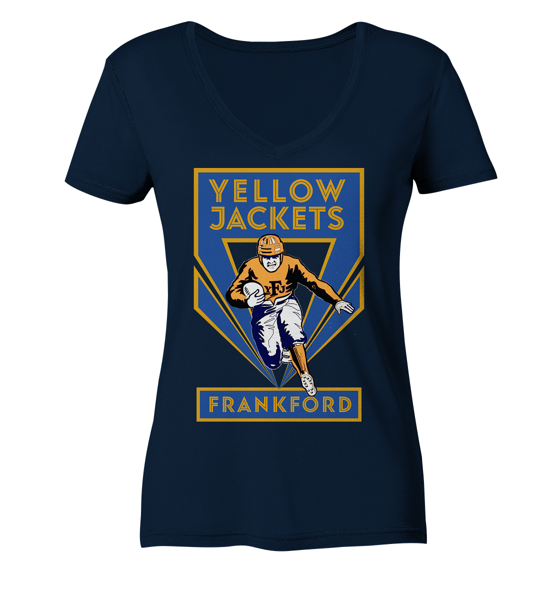 Frankford Yellow Jackets 2 - Ladies V-Neck Shirt
