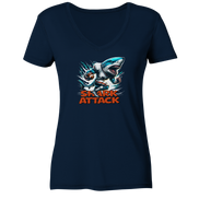 Shark Attack - Ladies V-Neck Shirt