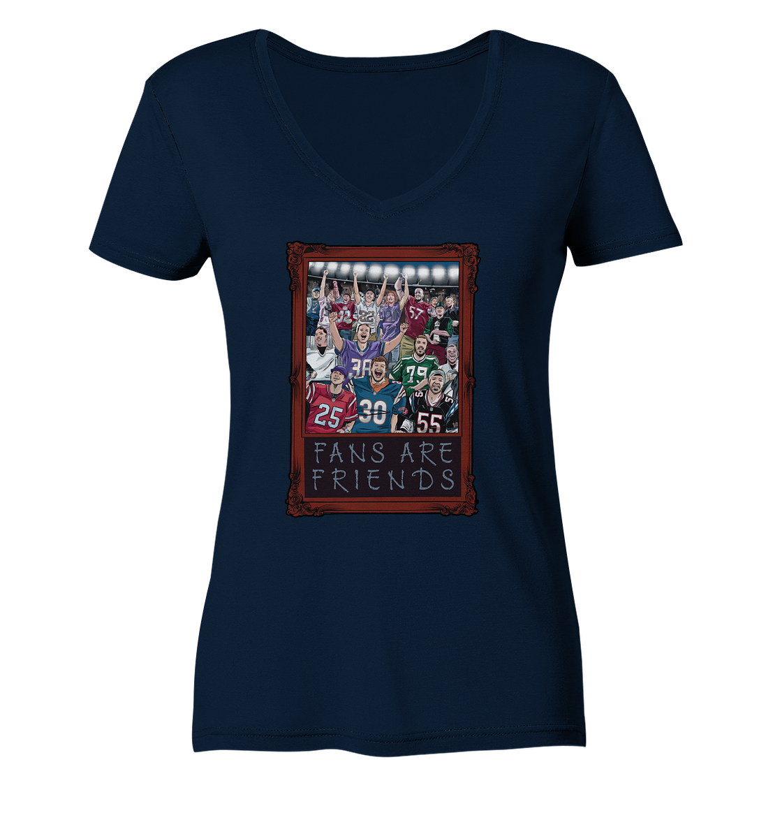 Fans are Friends  - Ladies V-Neck Shirt