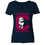 Canton Bulldogs 2 - Ladies V-Neck Shirt