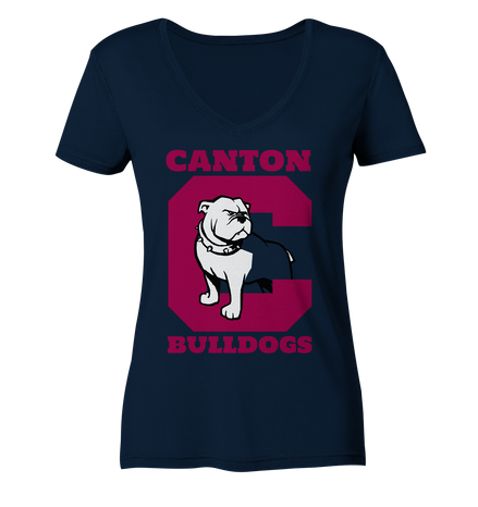 Canton Bulldogs 2 - Ladies V-Neck Shirt
