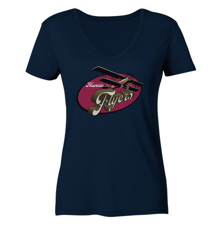 Muncie Flyers 2 - Ladies V-Neck Shirt
