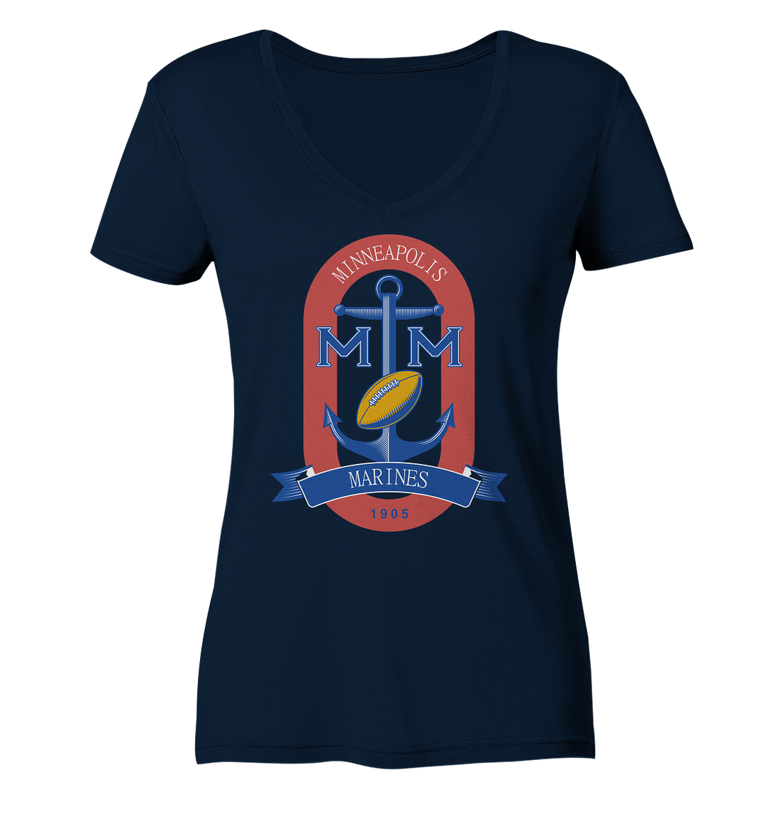 Minneapolis Marines 2 - Ladies V-Neck Shirt