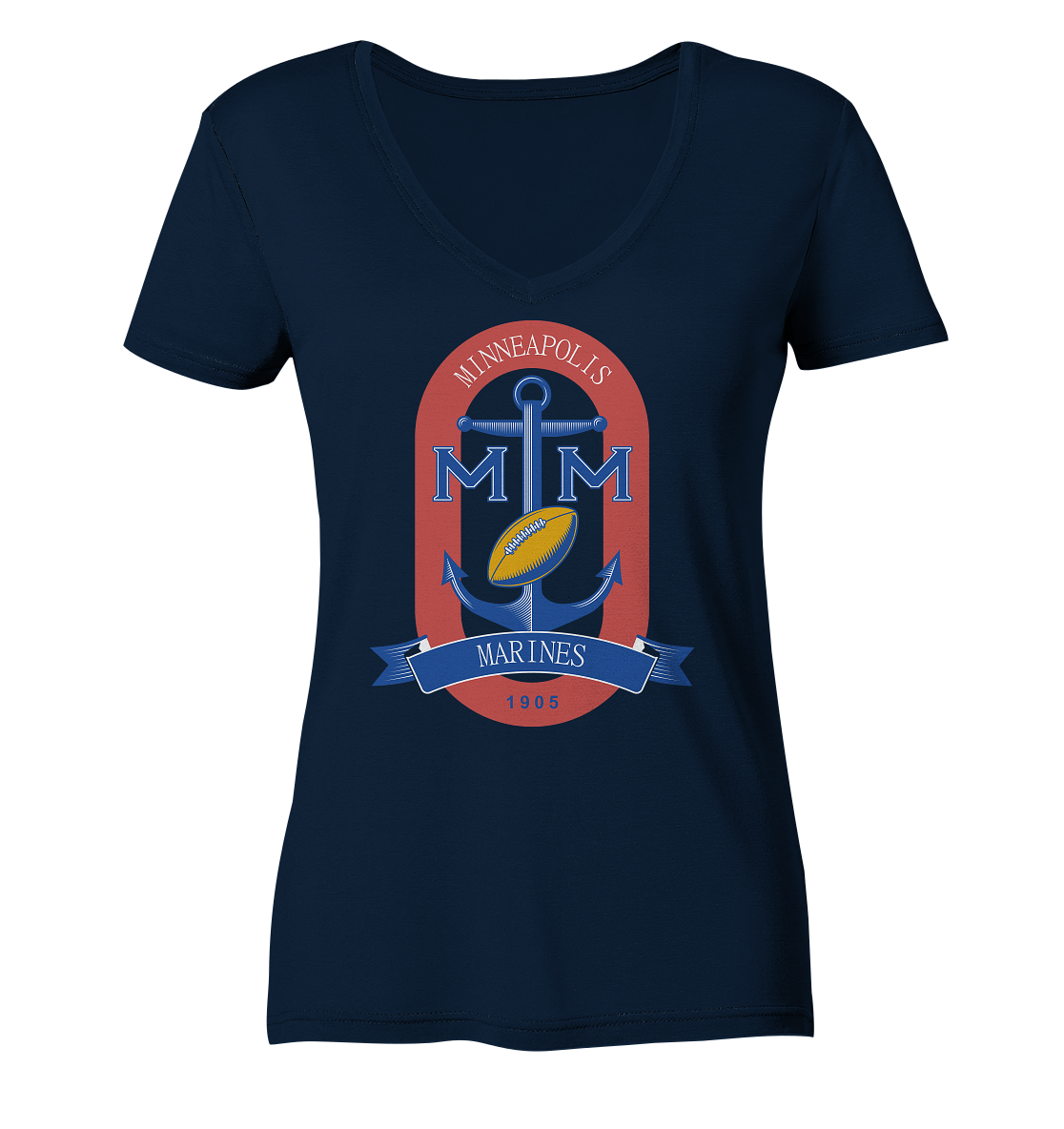 Minneapolis Marines 2 - Ladies V-Neck Shirt