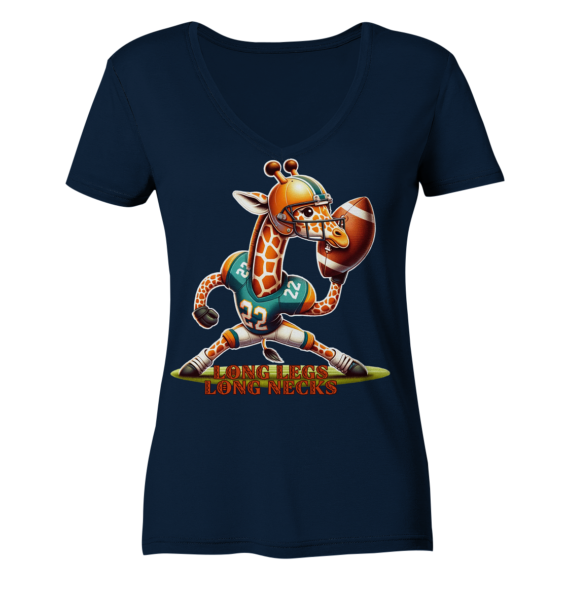 Giraffe - Ladies V-Neck Shirt