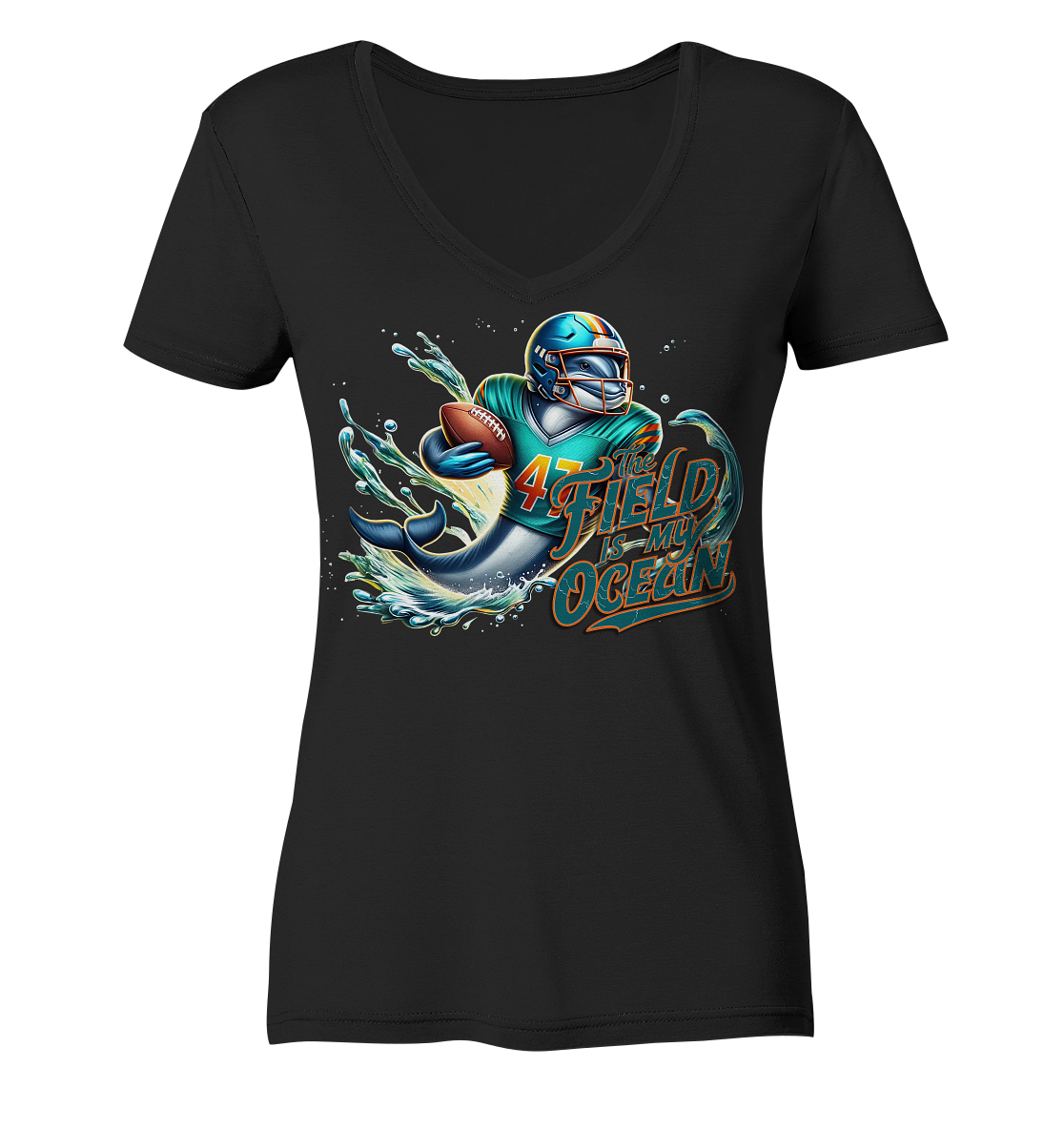 Dolphin - Women's V-Neck Shirt