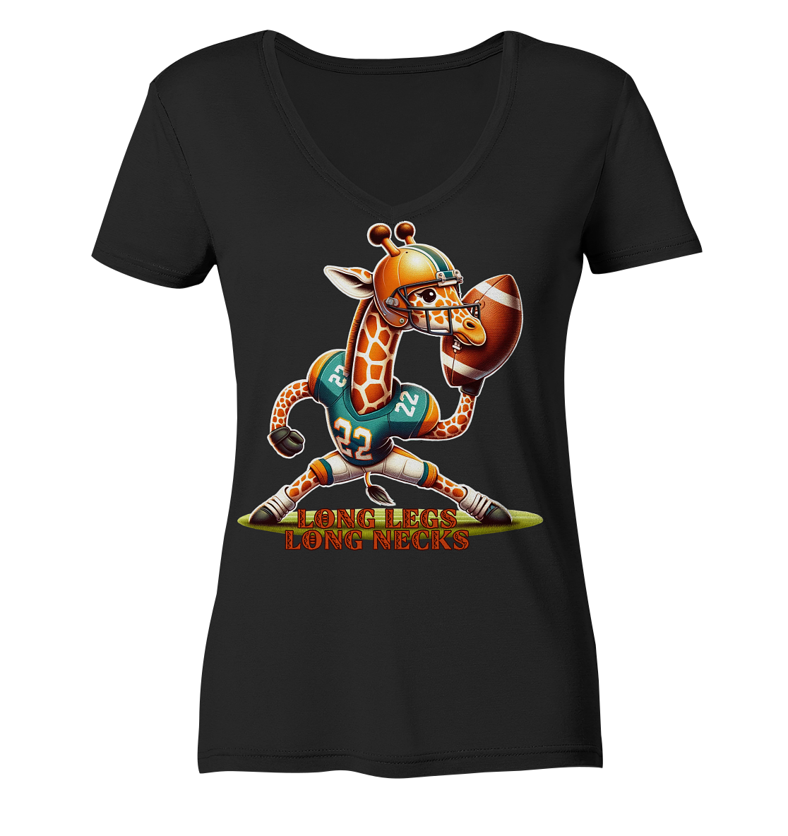 Giraffe - Ladies V-Neck Shirt